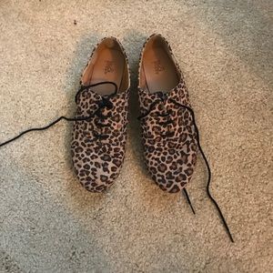 Cheetah print oxfords